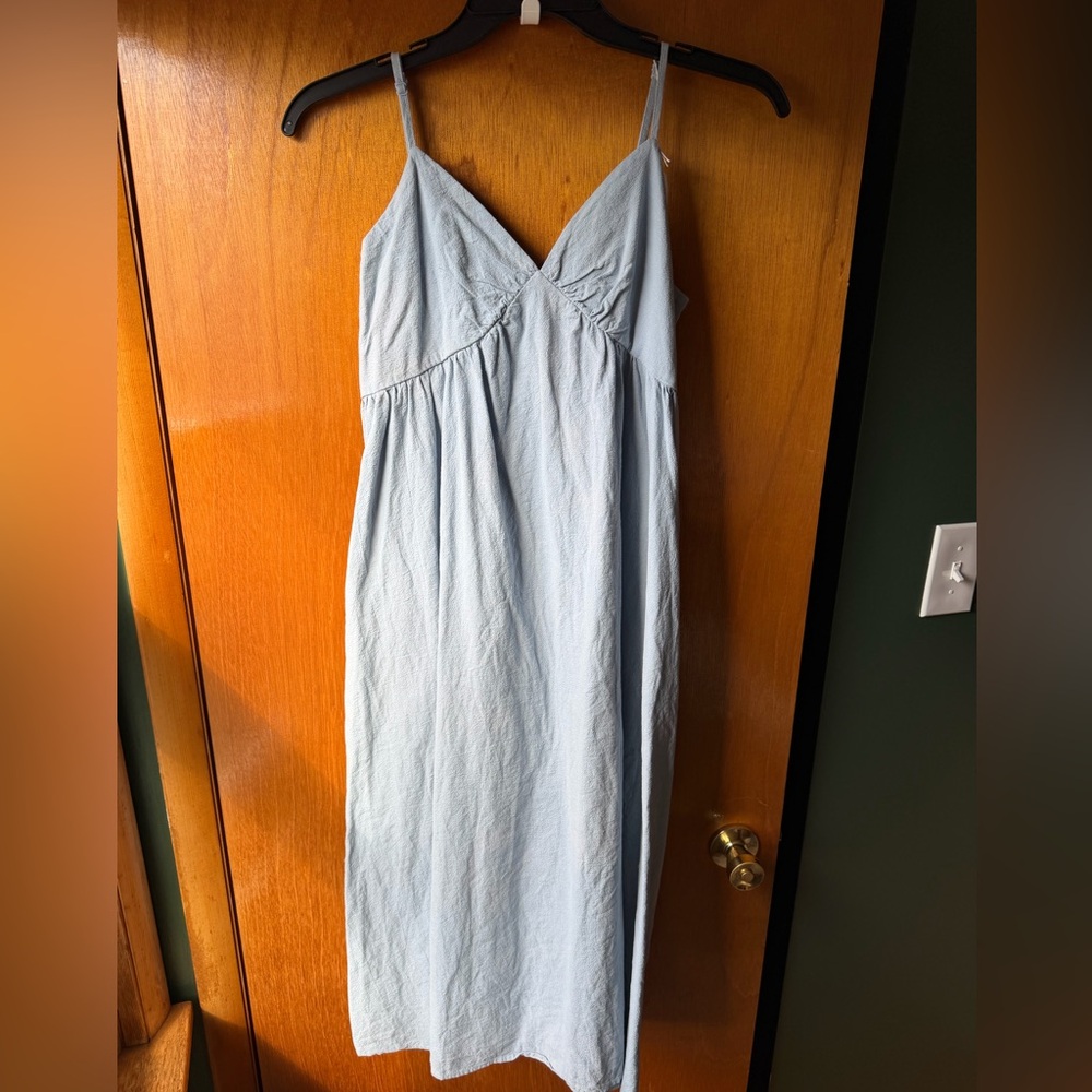 SHEIN Light Blue Spaghetti Strap Midi Dress